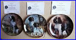 12x Springer Spaniel Plates Danbury Mint