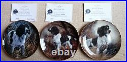 12x The Springer Spaniel plates by John Trickett with COA Danbury Mint