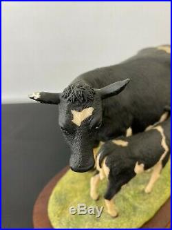 1981 Border Fine Arts Friesian Cow & Calf Limited Edition Figurine BFA Scotland