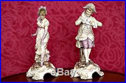 A Pair of Rare Antique'Von Schierholz of Plaue' Figurines, Thuringia, Germany