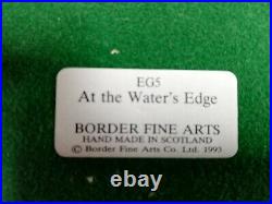 BORDER FINE ARTS, AT THE WATER'S EDGE, PERFECT. Limited Edition, Rare, Cert. Box