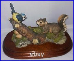 BORDER FINE ARTS, BABY SQUIRREL and BLUE TIT, Beautiful, 1991, Very Rare