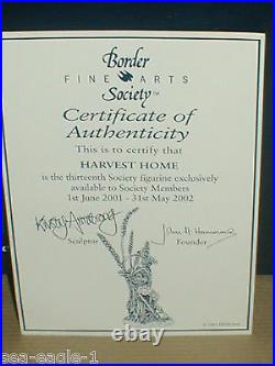 BORDER FINE ARTS, HARVEST HOME, MICE, 2001, Very Rare, Excl. Society Piece, MIB