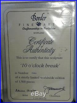 BORDER FINE ARTS, Limited Edition, 10 O'CLOCK BREAK, Stunning, 1995, Very Rare