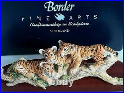 BORDER FINE ARTS, TIGER CUBS, RW62, 1995. Original, Boxed, Very Rare, Mint