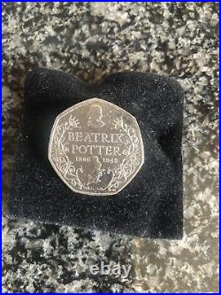 Beatrix Potter 50P anniversary coin 2016, Rare, Collectable, good condition