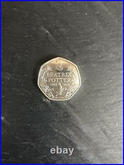 Beatrix Potter 50P anniversary coin 2016, Rare, Collectable, good condition