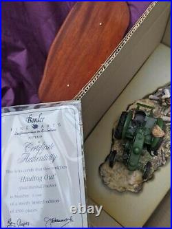 Border Fine Art, Hand crafted collectable vintage tractor'Hauling Out'