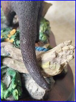 Border Fine Arts B0858 Along The Shoreline Otter Figurine Hand Made In Scotland