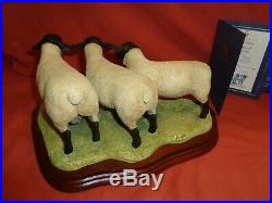 Border Fine Arts BFA Suffolk Ram Ewe & Lambs Limited Ed BO197