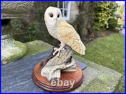 Border Fine Arts Barn Owl Figurine'On the lookout' BO276 1997 by David Walton