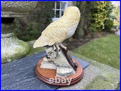 Border Fine Arts Barn Owl Figurine'On the lookout' BO276 1997 by David Walton