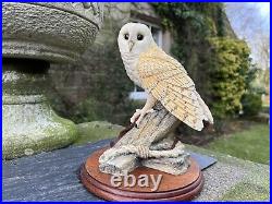 Border Fine Arts Barn Owl Figurine'On the lookout' BO276 1997 by David Walton