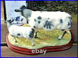 Border Fine Arts Belgian Blue Cow And Calf Limited Edition Certificate. Rare