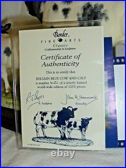 Border Fine Arts Belgium Blue Cow And Calf Ltd Ed B 05090 Version 1 Collectable