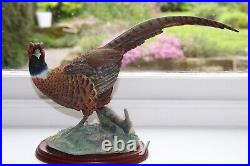 Border Fine Arts, Cock Pheasant Sculpture By Russell Willis. Rare Collectible