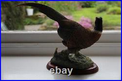 Border Fine Arts, Cock Pheasant Sculpture By Russell Willis. Rare Collectible