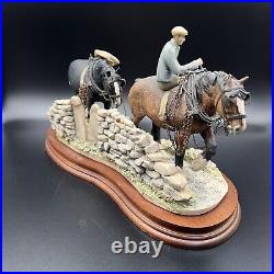 Border Fine Arts'Coming Home' (JH9A) Two Stable Horses Large Model VGC 1985