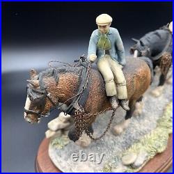 Border Fine Arts'Coming Home' (JH9A) Two Stable Horses Large Model VGC 1985