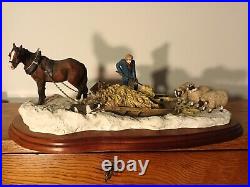 Border Fine Arts'Emergency Rations' Horse, Farmer And Sheep Model No A2140