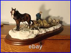 Border Fine Arts'Emergency Rations' Horse, Farmer And Sheep Model No A2140