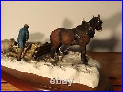 Border Fine Arts'Emergency Rations' Horse, Farmer And Sheep Model No A2140