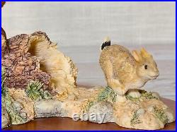 Border Fine Arts Fox Outfoxed FT02 Rare Fox & Rabbit Figurine by D. Walton 1995