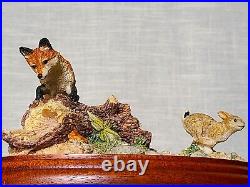 Border Fine Arts Fox Outfoxed FT02 Rare Fox & Rabbit Figurine by D. Walton 1995