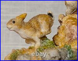 Border Fine Arts Fox Outfoxed FT02 Rare Fox & Rabbit Figurine by D. Walton 1995