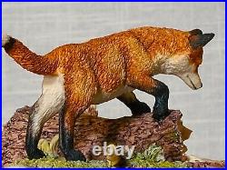 Border Fine Arts Fox Outfoxed FT02 Rare Fox & Rabbit Figurine by D. Walton 1995