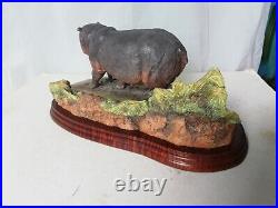 Border Fine Arts Hippo & Baby Wild World Series A2741 BFA Enesco 2005