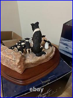 Border Fine Arts JH99 Spilt Milk Collie Dogs Figure Boxed