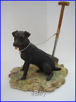 Border Fine Arts Lakeland Fell Terrier Seated With Spade. By Ray Ayres 1983. Vgc