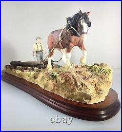 Border Fine Arts Logging Horse limited Ed 488/1750 New Boxed With Certificate