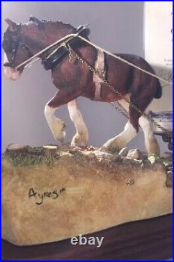 Border Fine Arts Logging Horse limited Ed Of 1750 New Boxed With Certificate