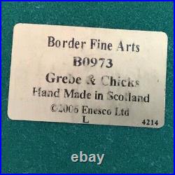 Border Fine Arts Ltd Edition 15/500 Grebe & Chicks B0973 Ray Ayres Sculptor