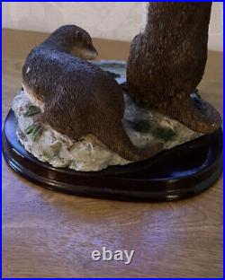 Border Fine Arts, Otters, Large Rare Figurine