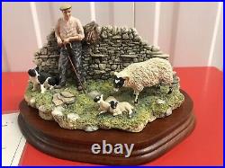 Border Fine Arts Ray Ayres Limited Ed. Safe Delivery Farmer Lambs Collie