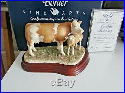 Border Fine Arts SIMMENTAL COW & CALF Ltd Ed 605/1500