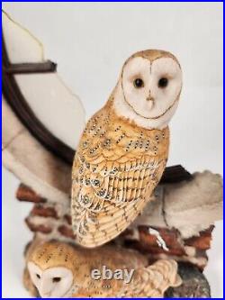 Border Fine Arts Silent Sanctuary By Ray Ayres, Owls & Young Figurine 1988