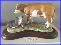 Border Fine Arts Simmental Cow & Calf Limited Edition No 56 With Certs