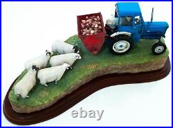 Border Fine Arts Studio A20120 Tractors Spring Supplement Feeding Sheep Turnips