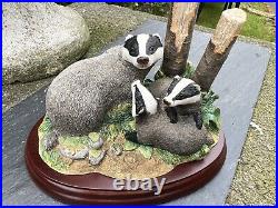 Border Fine Arts Studio MAMMALS'Badger & Young No. A20440