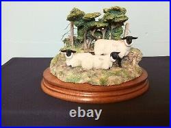 Border Fine Arts'Summer Shade' (Suffolk Ewe And Two Lambs) Model B340 LE63/1500