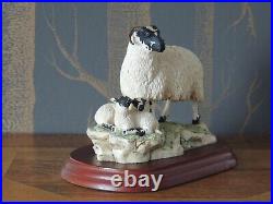 Border Fine Arts The County Show Sculpture Blackface Ewe & Lamb Ray Ayres 1995