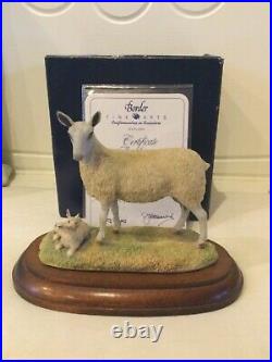 Border fine arts BLUEFACED LEICESTER EWE and LAMBS. Boxed