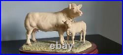 Border fine arts Charolais cow and calf, limited edition