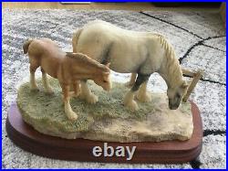Border fine arts Gently grazing shire mare and foal rare colour JH33A ltd editio