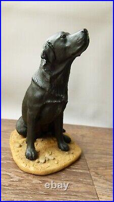 Border fine arts, Large black lab, MT01B, signed margaret turner 21cm, (8.26)