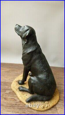 Border fine arts, Large black lab, MT01B, signed margaret turner 21cm, (8.26)